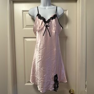 NWT pink nighty with lace accents and adjustable straps